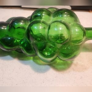Emerald Glass Grape Decanter Antique